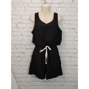 CBrand Women's Size 1X Black Sleeveless Romper